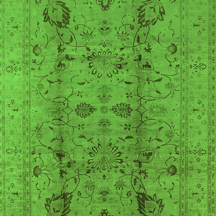 Oriental Green Traditional Rug, urb2991grn