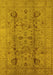 Oriental Yellow Traditional Rug, urb2991yw