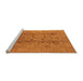 Sideview of Machine Washable Oriental Orange Traditional Area Rugs, wshurb2991org