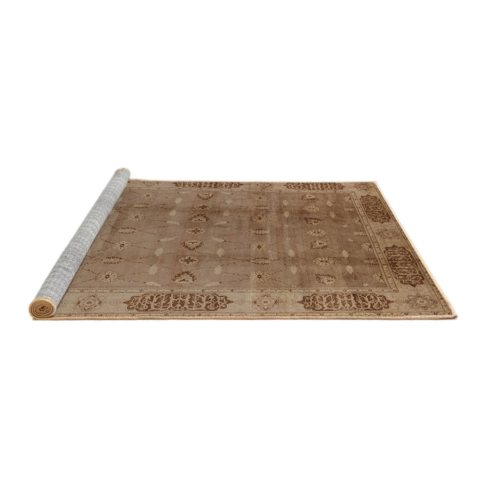 Sideview of Machine Washable Industrial Modern Light Brown Rug, wshurb2992