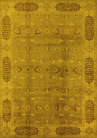 Oriental Yellow Traditional Rug, urb2992yw
