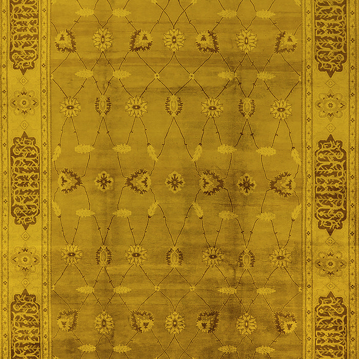 Oriental Yellow Traditional Rug, urb2992yw