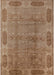 Mid-Century Modern Light Brown Oriental Rug, urb2992