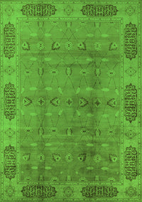 Oriental Green Traditional Rug, urb2992grn