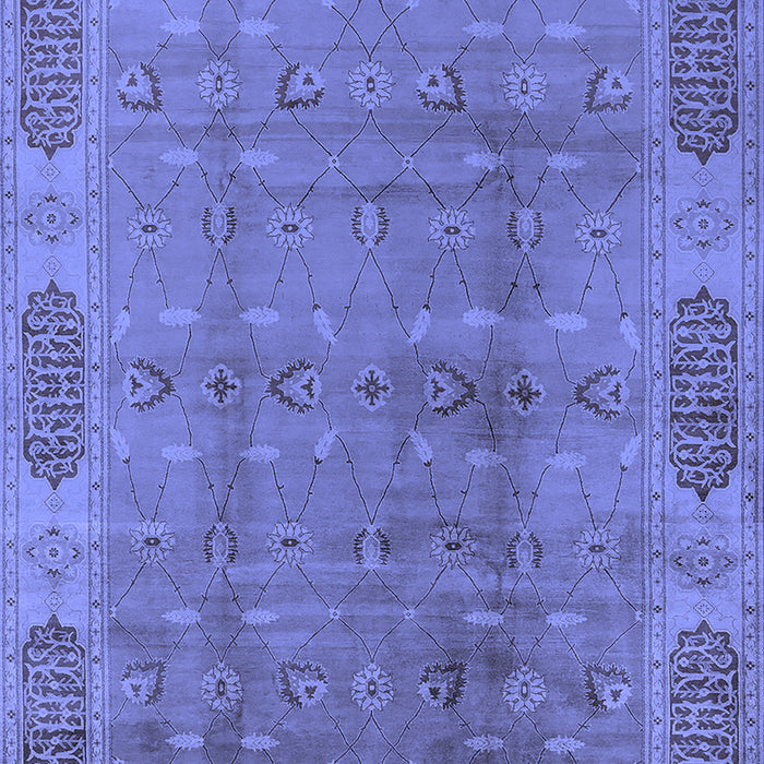 Machine Washable Oriental Blue Traditional Rug, wshurb2992blu