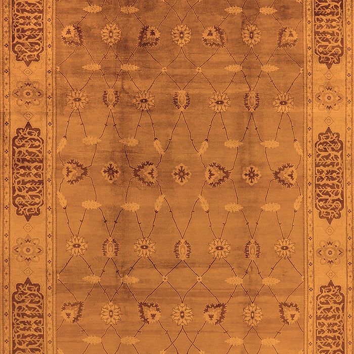 Oriental Orange Traditional Rug, urb2992org