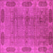 Square Oriental Pink Traditional Rug, urb2992pnk