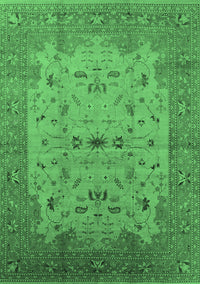 Oriental Emerald Green Traditional Rug, urb2993emgrn