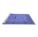 Sideview of Machine Washable Oriental Blue Traditional Rug, wshurb2993blu