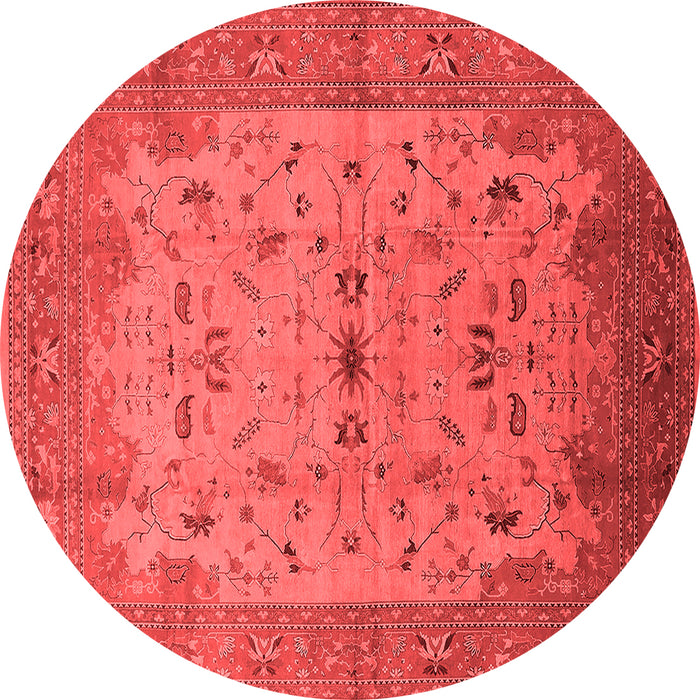 Machine Washable Oriental Red Traditional Rug, wshurb2993red