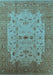 Oriental Light Blue Traditional Rug, urb2993lblu