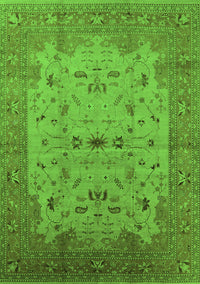 Oriental Green Traditional Rug, urb2993grn