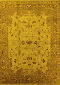 Oriental Yellow Traditional Rug, urb2993yw