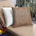 Front View of Mid-Century Modern Urban Square Mahogany Brown Throw Pillow, 18 inch by 18 inch, pwurb2993