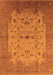 Machine Washable Oriental Orange Traditional Area Rugs, wshurb2993org