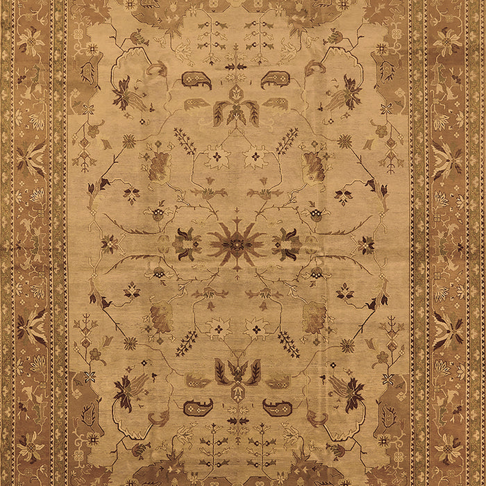 Machine Washable Oriental Brown Traditional Rug, wshurb2993brn