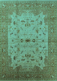 Oriental Turquoise Traditional Rug, urb2993turq