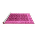 Sideview of Machine Washable Oriental Pink Traditional Rug, wshurb2994pnk