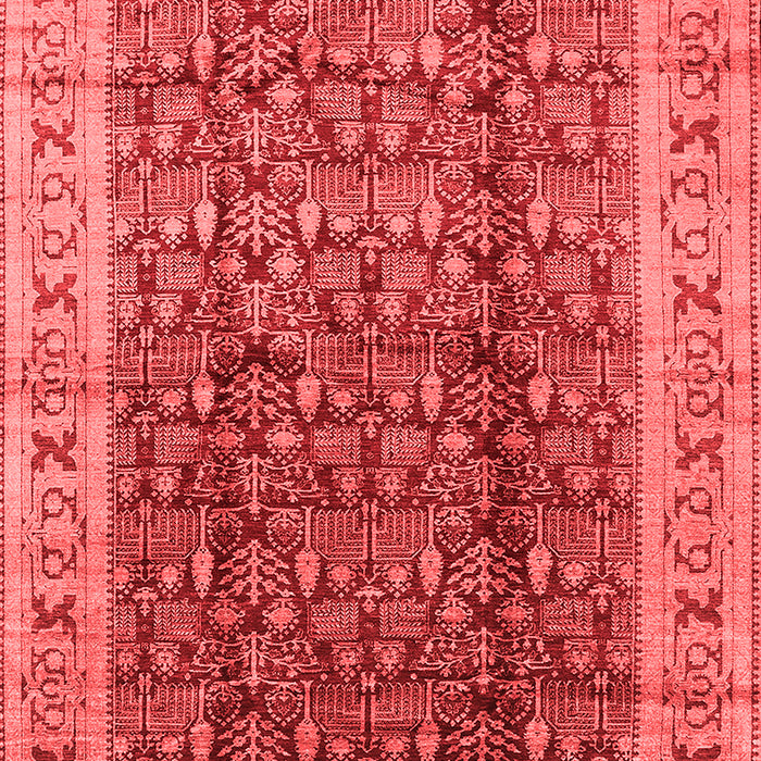 Machine Washable Oriental Red Traditional Rug, wshurb2994red