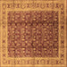 Square Oriental Brown Traditional Rug, urb2994brn