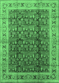 Oriental Emerald Green Traditional Rug, urb2994emgrn