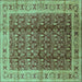 Square Oriental Turquoise Traditional Rug, urb2994turq