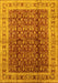 Machine Washable Oriental Yellow Traditional Rug, wshurb2994yw