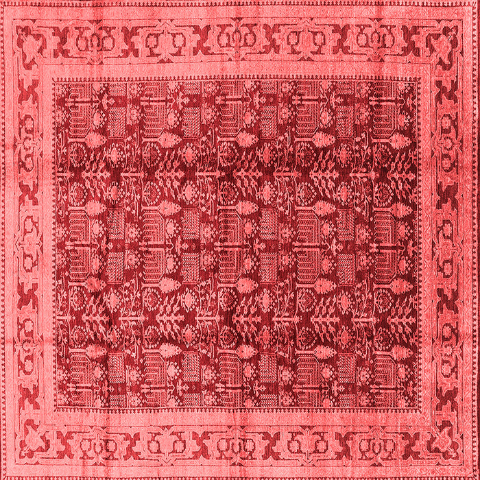 Machine Washable Oriental Red Traditional Rug, wshurb2994red