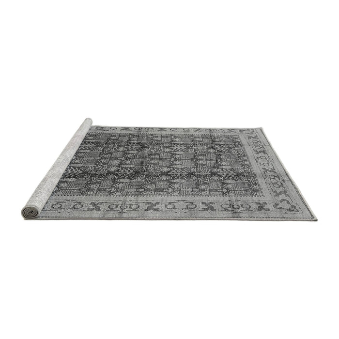 Sideview of Machine Washable Oriental Gray Traditional Rug, wshurb2994gry