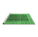 Sideview of Machine Washable Oriental Emerald Green Traditional Area Rugs, wshurb2994emgrn