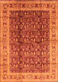 Oriental Orange Traditional Rug, urb2994org