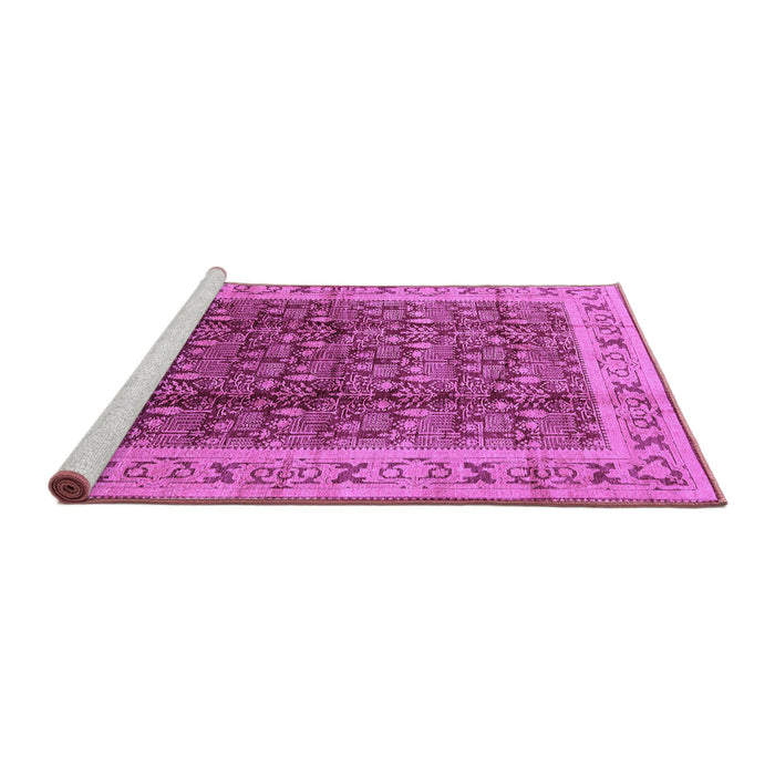 Sideview of Machine Washable Oriental Purple Traditional Area Rugs, wshurb2994pur