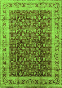 Oriental Green Traditional Rug, urb2994grn