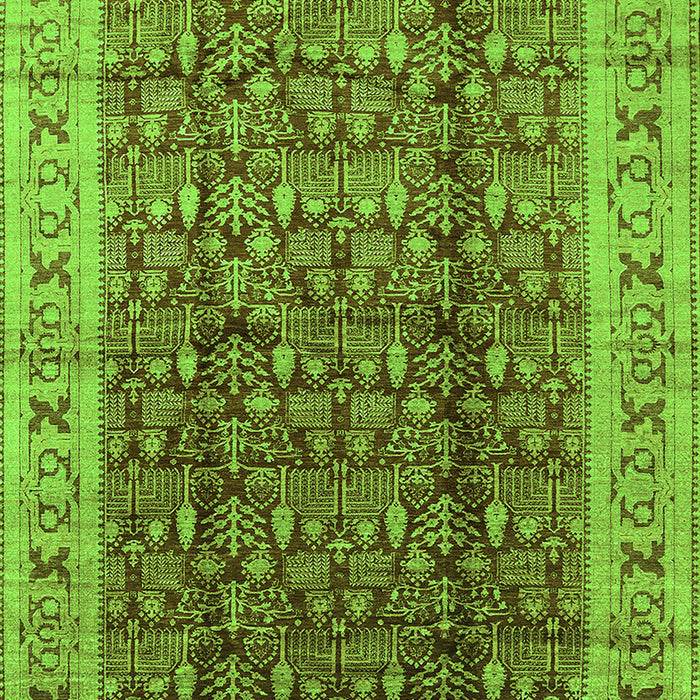 Oriental Green Traditional Rug, urb2994grn