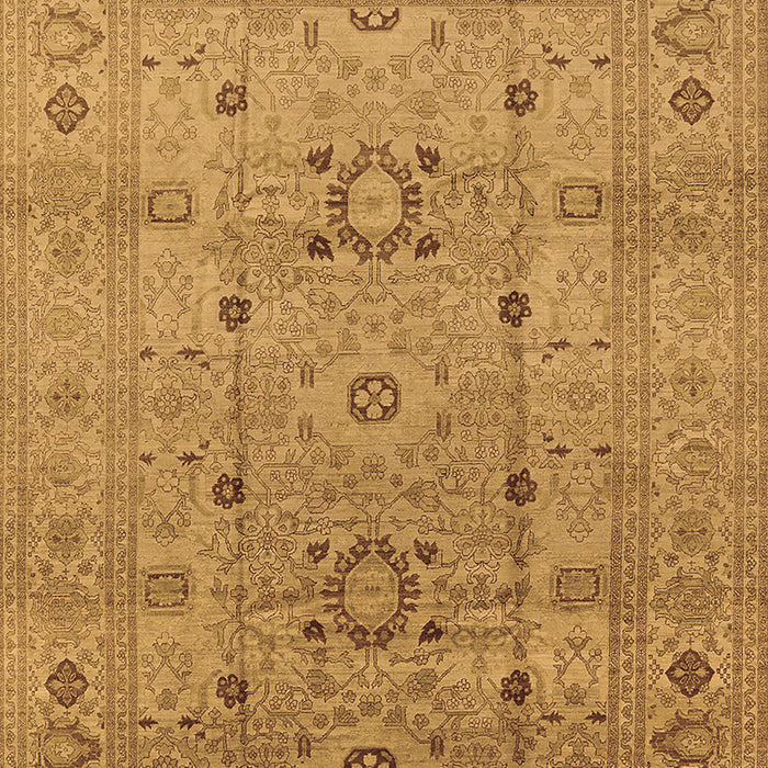 Machine Washable Oriental Brown Traditional Rug, wshurb2995brn