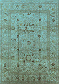 Oriental Light Blue Traditional Rug, urb2995lblu