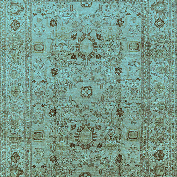 Oriental Light Blue Traditional Rug, urb2995lblu