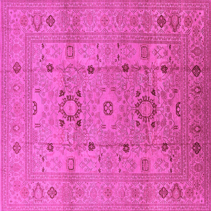 Square Oriental Pink Traditional Rug, urb2995pnk