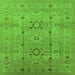 Square Oriental Green Traditional Rug, urb2995grn