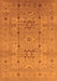 Machine Washable Oriental Orange Traditional Area Rugs, wshurb2995org