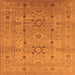 Square Oriental Orange Traditional Rug, urb2995org