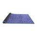 Sideview of Oriental Blue Traditional Rug, urb2995blu
