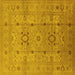 Square Oriental Yellow Traditional Rug, urb2995yw