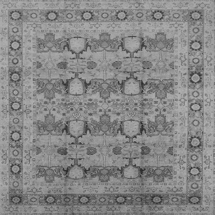Square Oriental Gray Traditional Rug, urb2996gry