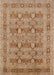 Mid-Century Modern Tangerine Pink Oriental Rug, urb2996