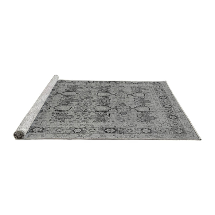 Sideview of Machine Washable Oriental Gray Traditional Rug, wshurb2996gry