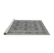 Sideview of Machine Washable Oriental Gray Traditional Rug, wshurb2996gry