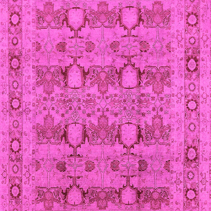 Machine Washable Oriental Pink Traditional Rug, wshurb2996pnk
