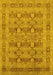 Machine Washable Oriental Yellow Traditional Rug, wshurb2996yw
