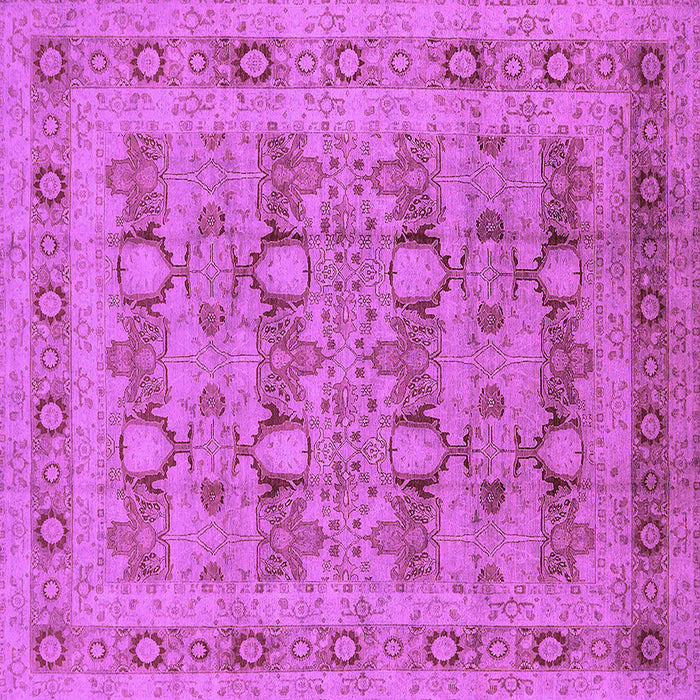 Square Oriental Purple Traditional Rug, urb2996pur